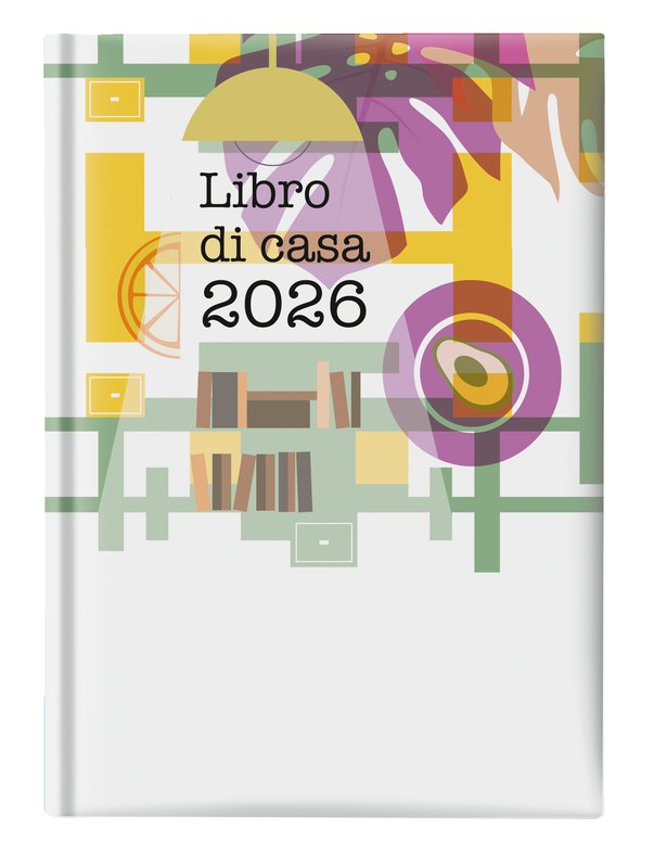 Agenda giornaliera 12 mesi - 2026 - 14,5x20,5 cm -  interno fisso - fantasia