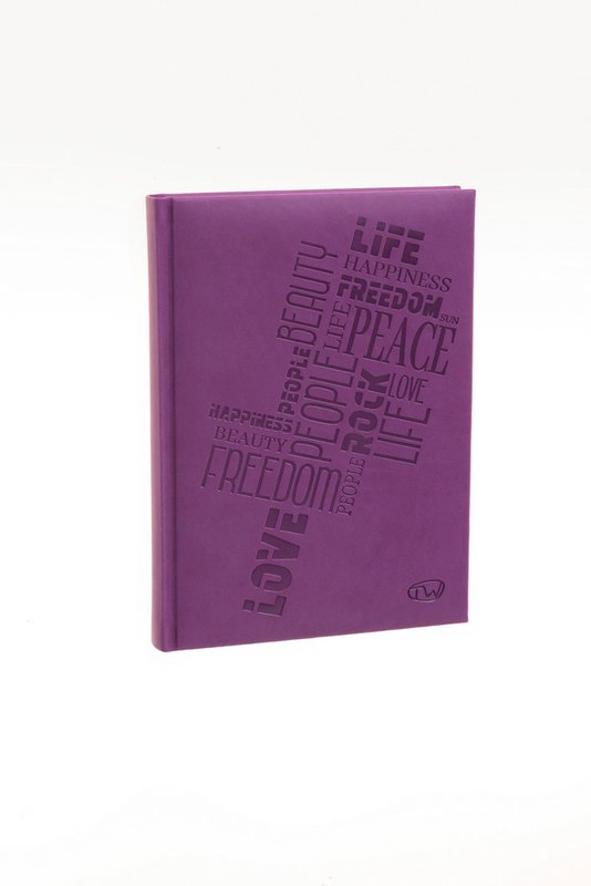 Agenda giornaliera in sintetico, blocco fisso - 2026 - 14,5x20,5 cm - ciclamino