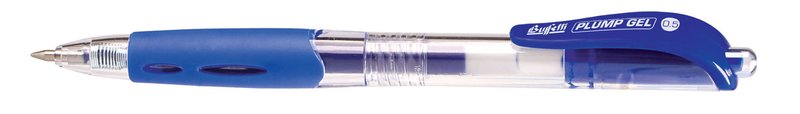 Penna a sfera a scatto Gel Plump - punta fine - colore blu