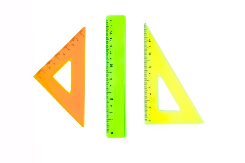 Miniset fluo: 45°15cm+60°15cm+riga 17cm