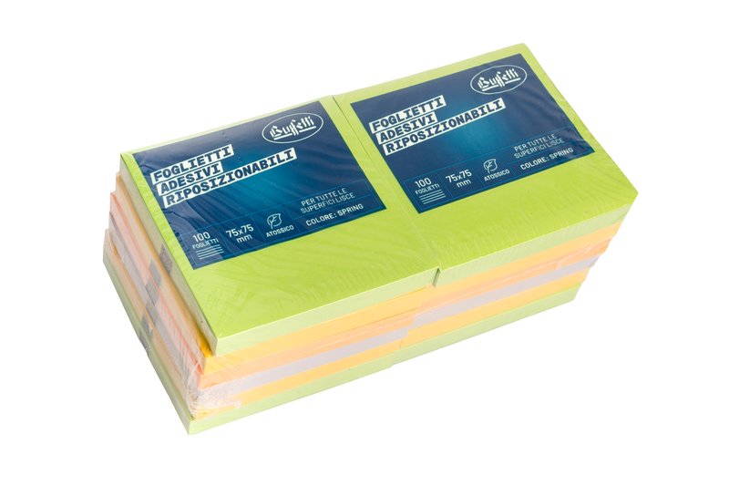 Foglietti adesivi riposizionabili Tak-To - 75x75 mm - Spring