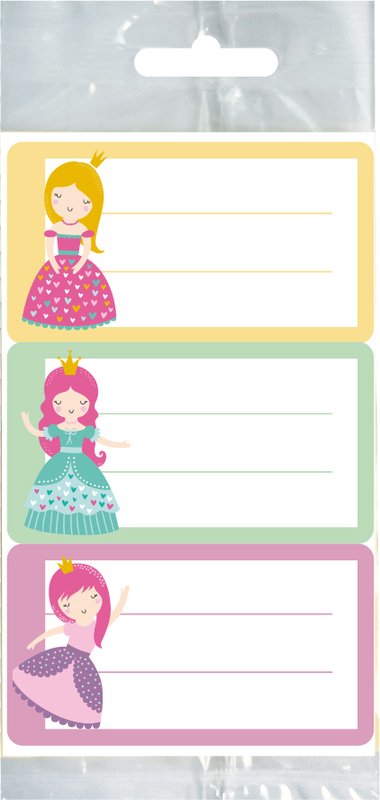 Mini bustine di etichette in carta - principesse