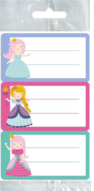 Mini bustine di etichette in carta - principesse