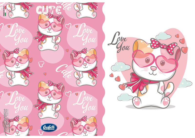 Maxiquaderno CUTE - Rigatura 5M - Quadretto da 5mm - 80 g - A4 - copertine assortite