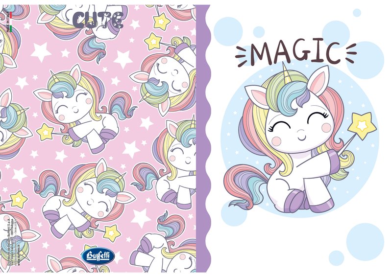 Maxiquaderno CUTE - Rigatura 0C - Righe con margine - 80 g - A4 - copertine assortite