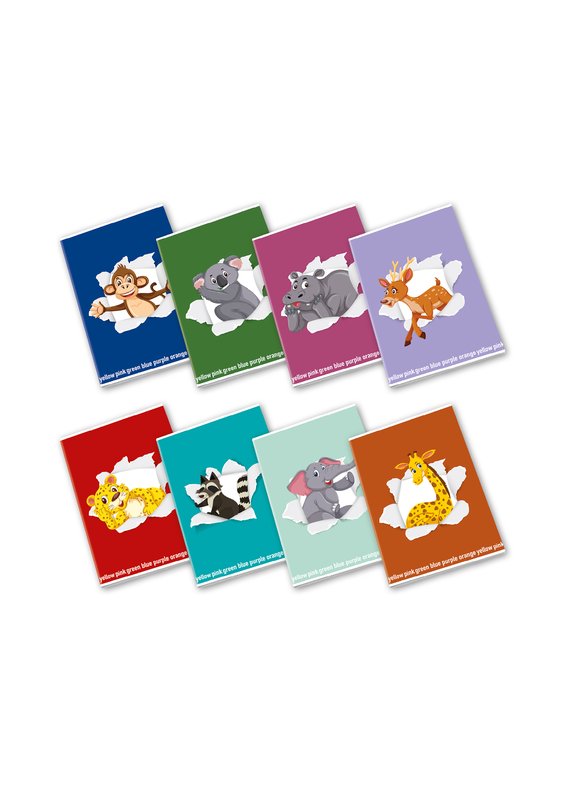 Maxiquaderno HAPPY COLOR KIDS - Rigatura 0C - Righe con margine - 80 g - A4 - copertine assortite