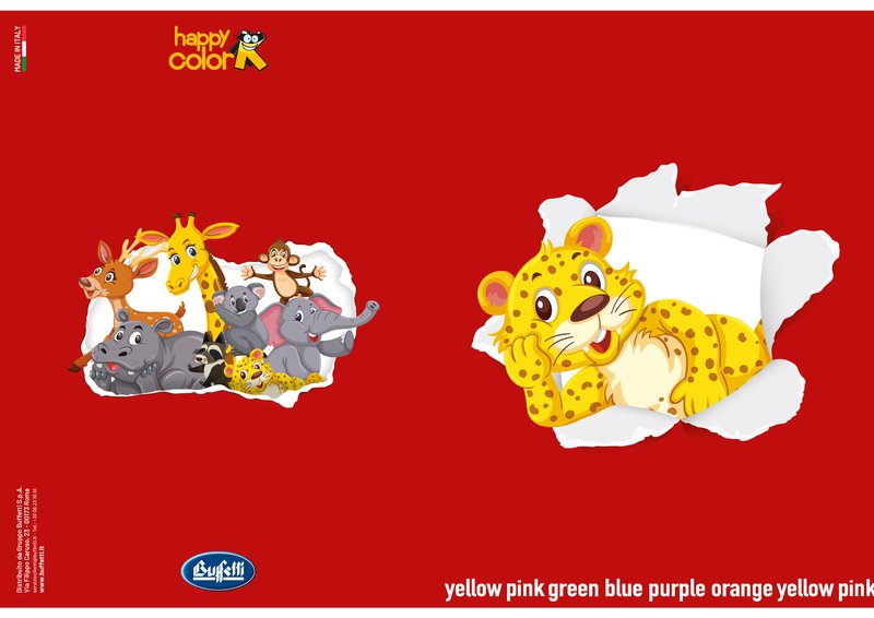 Maxiquaderno HAPPY COLOR KIDS - Rigatura 10 - Quadretto da 1 cm - 80 g - A4 - copertine assortite