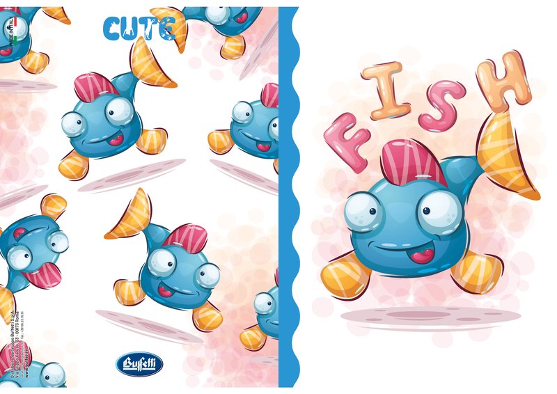 Maxiquaderno CUTE - Rigatura 10 - Quadretto da 1 cm - 80 g - A4 - copertine assortite