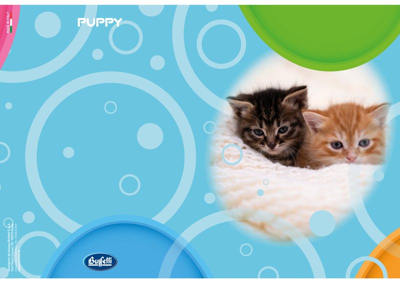 Maxiquaderno PUPPY - Rigatura 10 - Quadretto da 1 cm - 80 g - A4 - copertine assortite