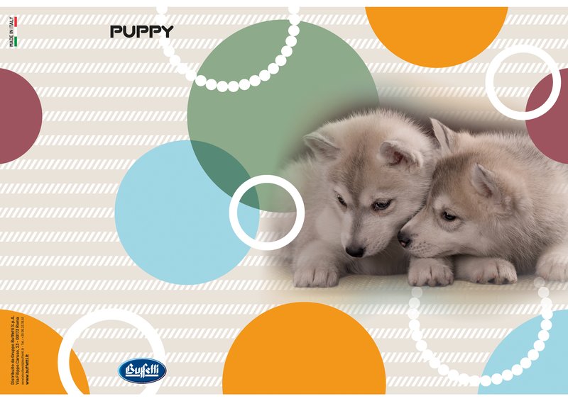 Maxiquaderno PUPPY - Rigatura 4M - Quadretto da 4mm - 80 g - A4 - copertine assortite