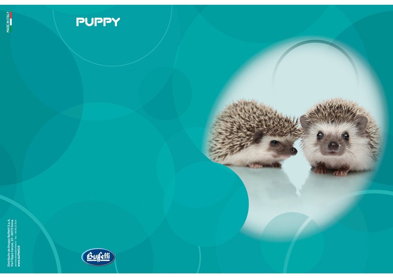 Maxiquaderno PUPPY - Rigatura 1R - Righe - 80 g - A4 - copertine assortite