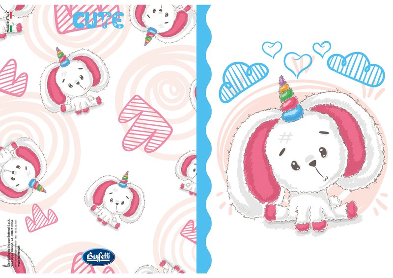 Maxiquaderno CUTE - Rigatura 0A - Righe 1a e 2a elementare - 80 g - A4 - copertine assortite