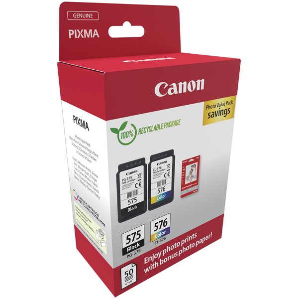 Canon - Cartuccia inkjet - originale - PG-575 CL-576 - nero-ciano-magenta-giallo