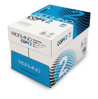 Conf. 5 risme carta per fotocopie Fabriano Copy 2 - A4 - 21x29,7 cm - 80 g