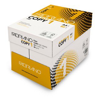 Conf. 5 risme carta per fotocopie Fabriano Copy 1 - A4 - 21x29,7 cm - 80 g