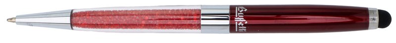 Penna a sfera con funzione Touch Stylus - fusto red