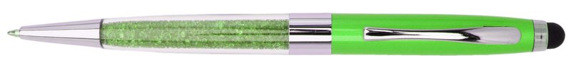 Penna a sfera con funzione Touch Stylus - fusto verde