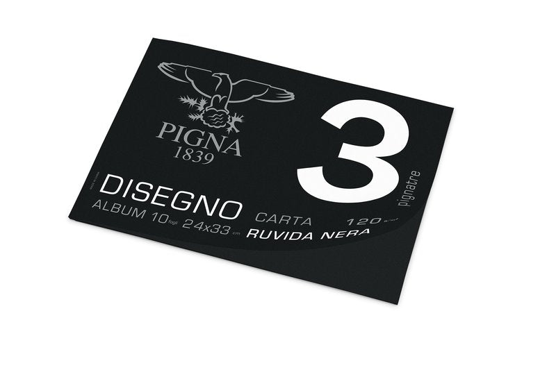 Blocco disegno fogli neri - carta ruvida