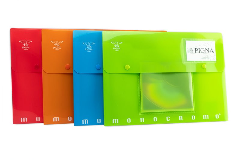 Portadocumenti multifunzione MONOCROMO PPL, con tasca porta CD