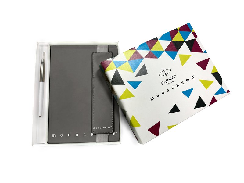 Scatola blocco Monocromo + penna prker