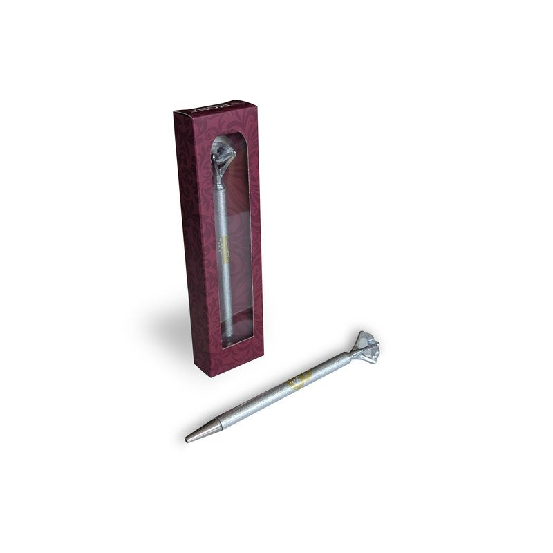 Penna a sfera Bridgerton, fusto logato e dettaglio diamante,in confezione regalo 1 pezzo