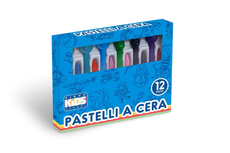 Set 12 pastelli cera PIGNAKIDS