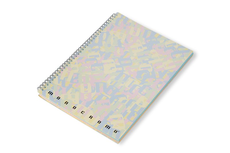 Maxi Quaderno spiralato MONOCROMO MULTICOLOR, con fogli colorati