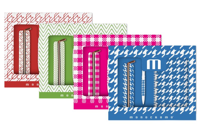 Set regalo MONOCROMO PATTERN, gift box - fucsia
