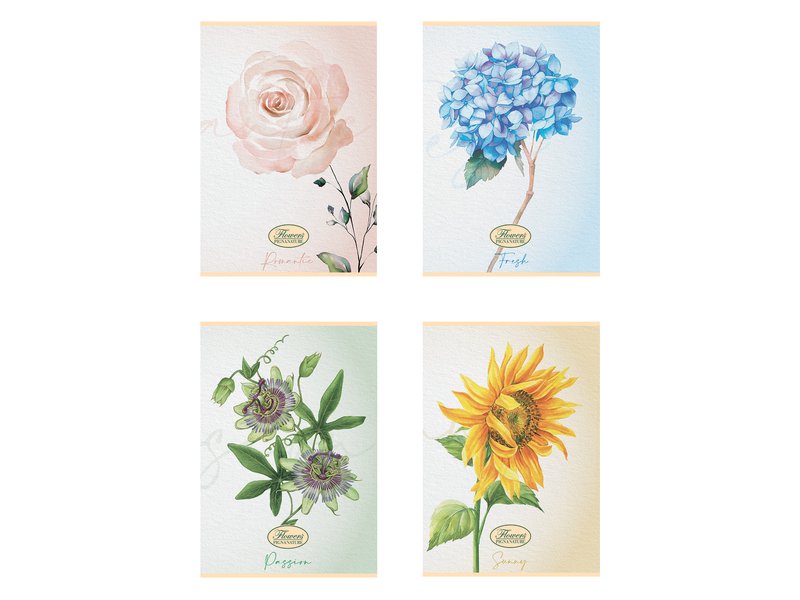 Maxi Quaderni Flowers Special -  Carta Riciclata - 5M - Quadretto da 5mm