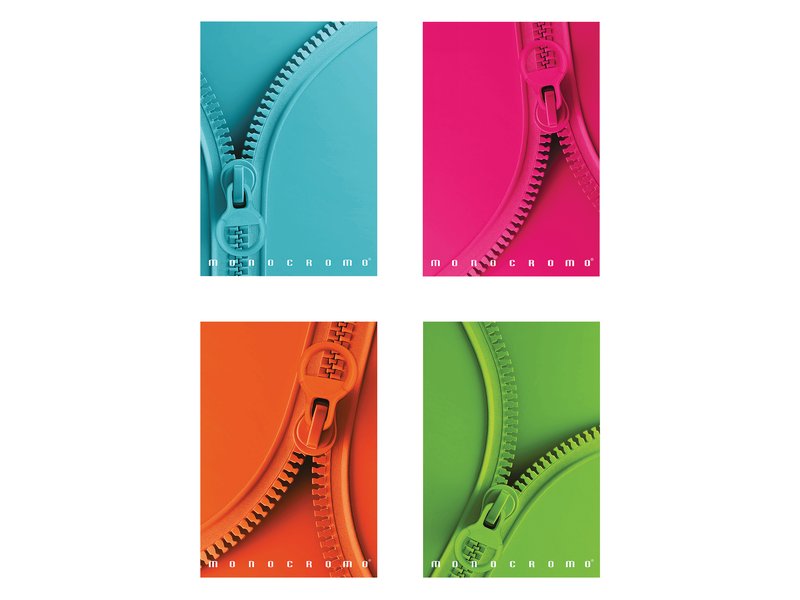 Maxi Quaderno MONOCROMO ZIP  - 0C - Righe con margine