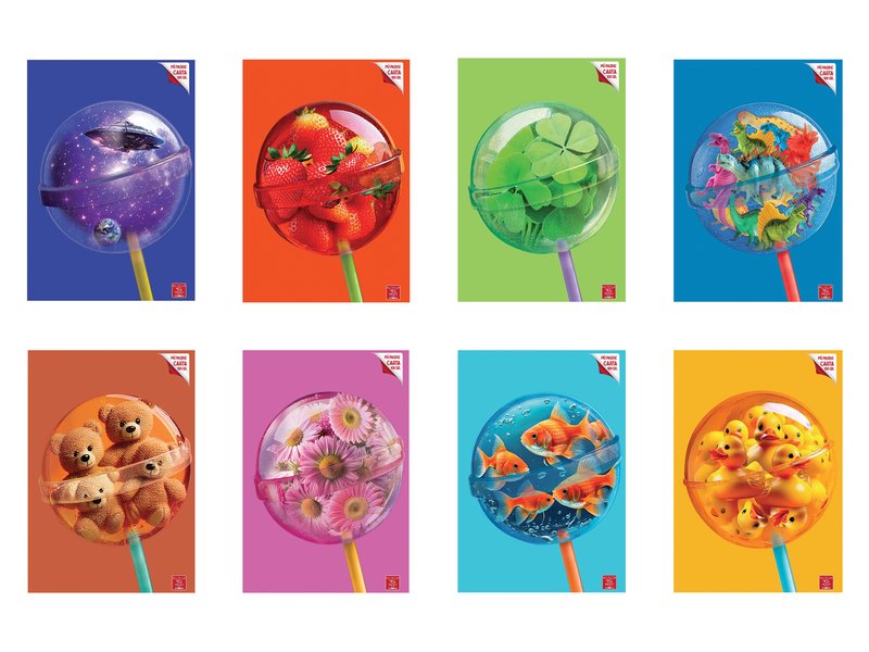 Quaderno LOLLIPOP WORLD - 0C - Righe con margine