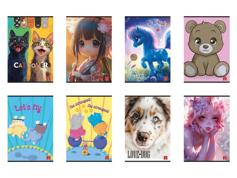 Maxi Quaderno Assortimento Bimba - 0C - Righe con margine