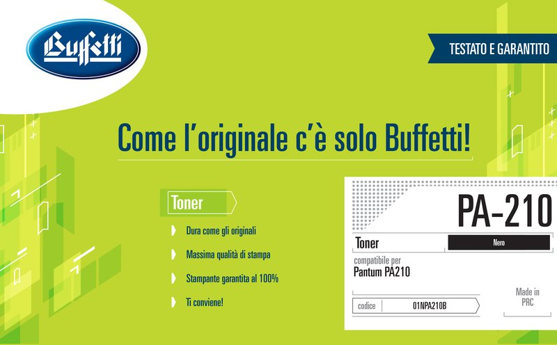 Toner Pantum - Compatibile PA-210 - Nero - 1.600 pag