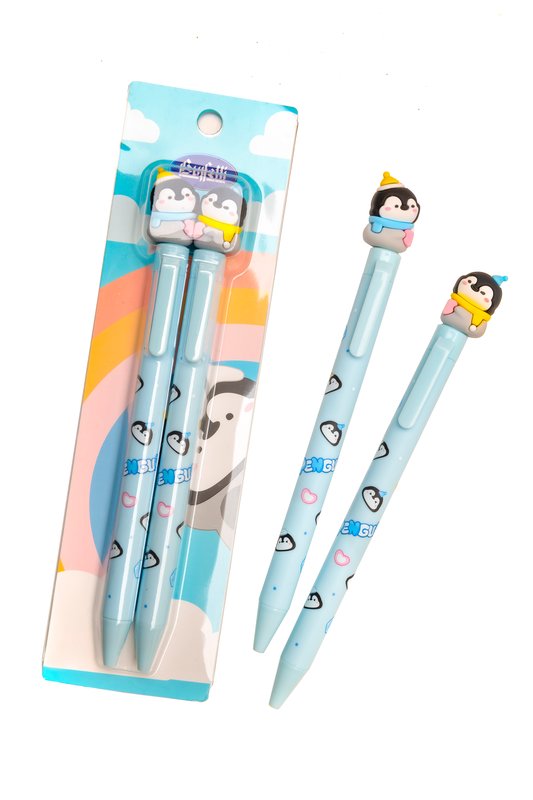 Sharing Pen PenguinBuddies - Set 2 penne a sfera -blu