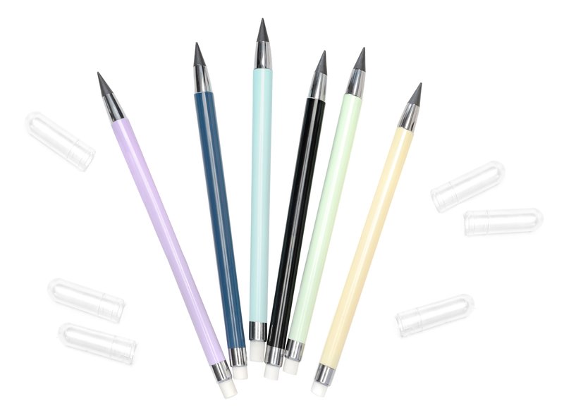 Matita infinita con gommino - colori assortiti