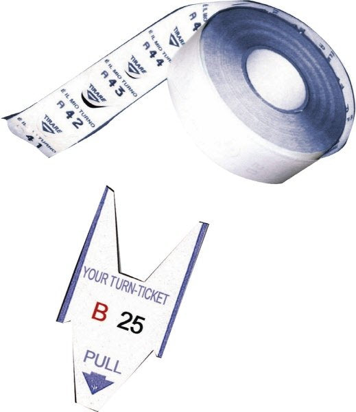 Rotoli tagliandi blu per eliminacode