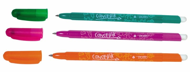 Penna a sfera cancellabile Tratto Cancellik - arancione - Tratto medio