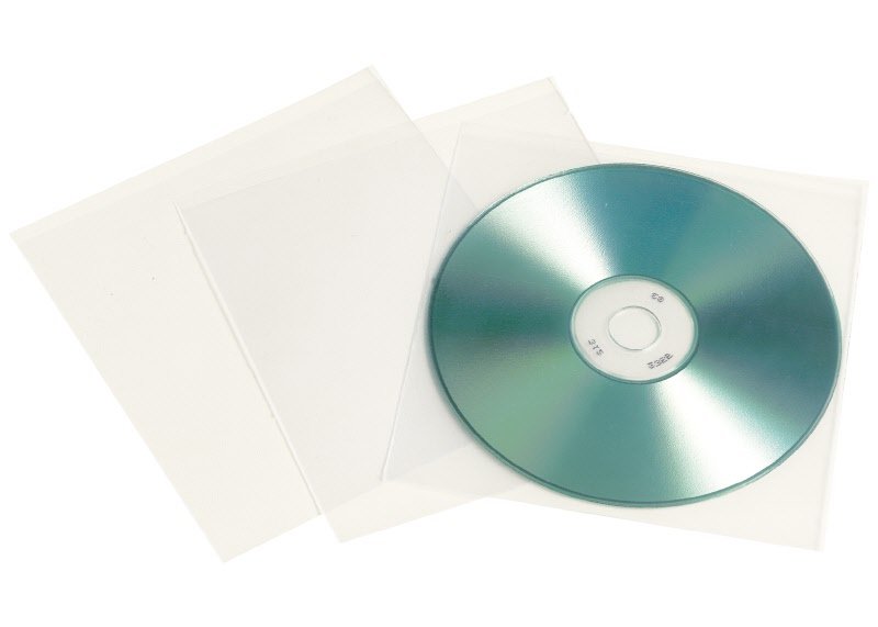 Buste a sacco per 1 CD/DVD - Polipropilene - 12,5x12,5 cm
