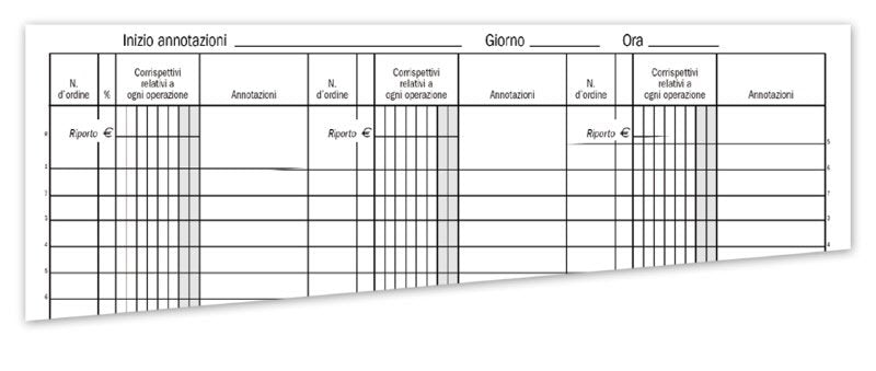 Registro di emergenza dei corrispettivi, per mancato o irregolare funzionamento dei Registratori Telematici (RT) ad una aliquota - prenumerato - 97 pagine - 31x24,5 cm