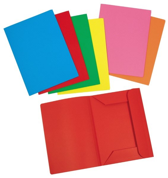 Cartelline 3 lembi Arcobaleno - cartoncino - 190 g/mq - 33,5x24,5 cm - fucsia  - conf. 20 pz
