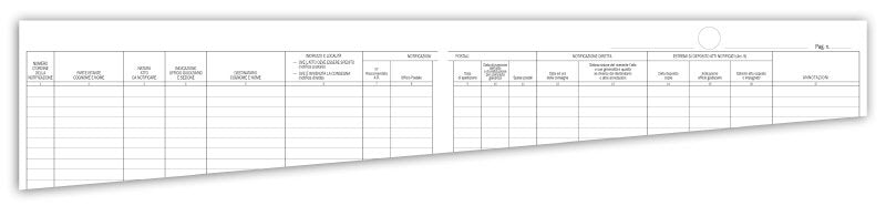 Registro cronologico atti di notificazione per avvocati - 19 pagine prenumerate - 24,5x31 cm