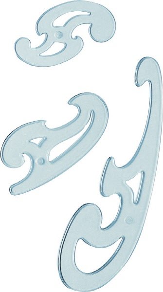 Set curvilinee Linea Uni - grigio trasparente