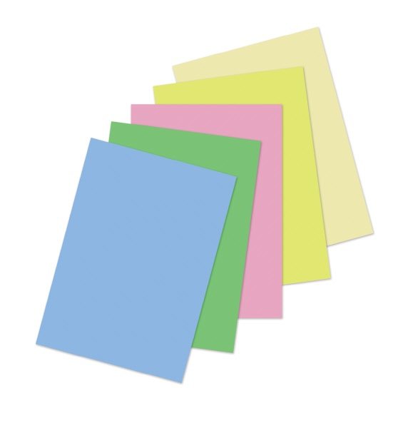 Carta e cartoncini Michelangelo Color  A4 - risma da 500 fogli - colori tenui - 5 colori ass.ti