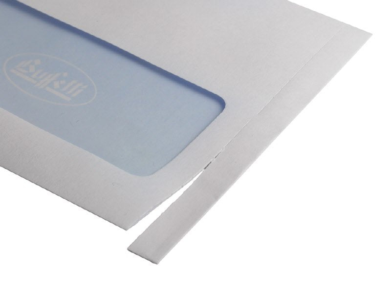 Buste commerciali con apertura facilitata con finestra - Chiusura taglio quadro - 11x23 cm 90 g - conf. 50 pz.