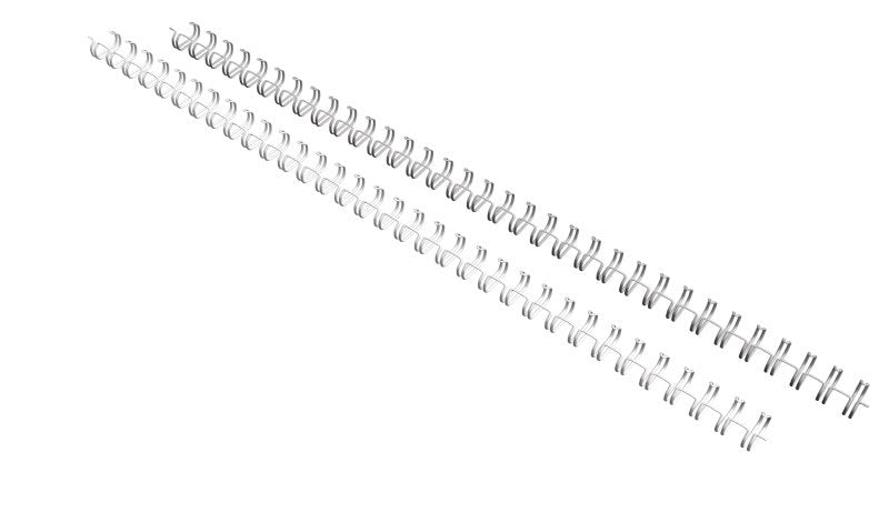 Dorsi metallici a 34 anelli - argento - Dorso 7,9 mm