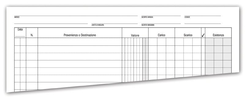 Registro Carico/Scarico/Esistenza - 96 pagine prenumerate - 31x24,5 cm