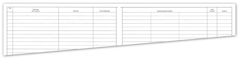 Registro di vendita sostanze velenose - 48 pagine - 31x24,5 cm