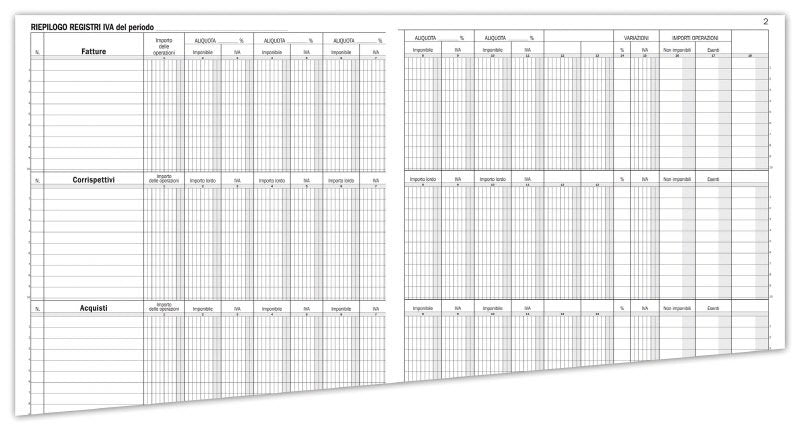 Registro Riepilogativo IVA - 50 pagine prenumerate - 31x24,5 cm