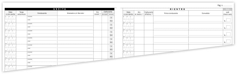 Registro Giornale del conducente (con spazi per check auto) - 18 pagine - 31x24,5 cm