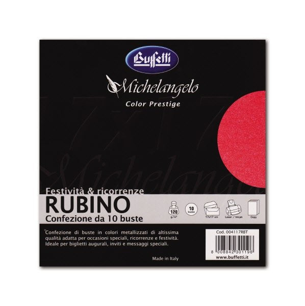 Michelangelo Color Prestige - buste metallizzate - 11x22 cm - rubino